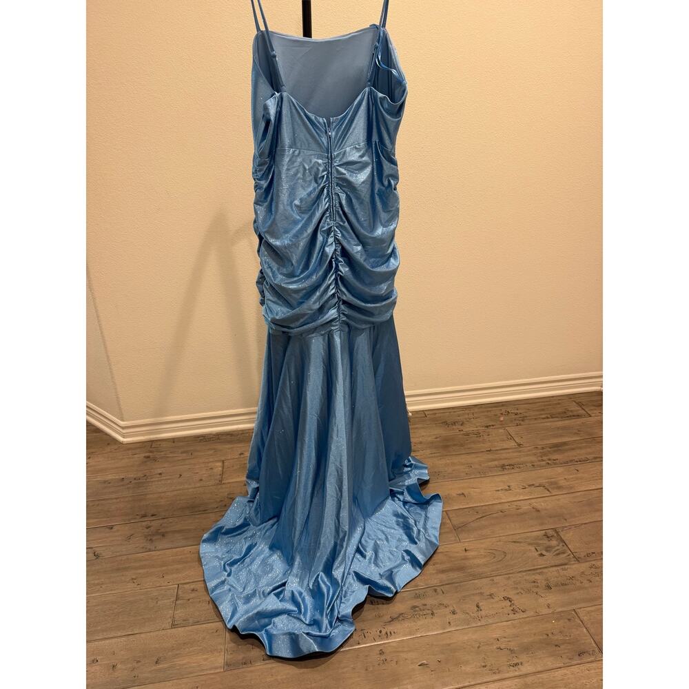 New plus size Emerald Sundea blue sparkly gown dress sz 16 - Picture 5 of 6